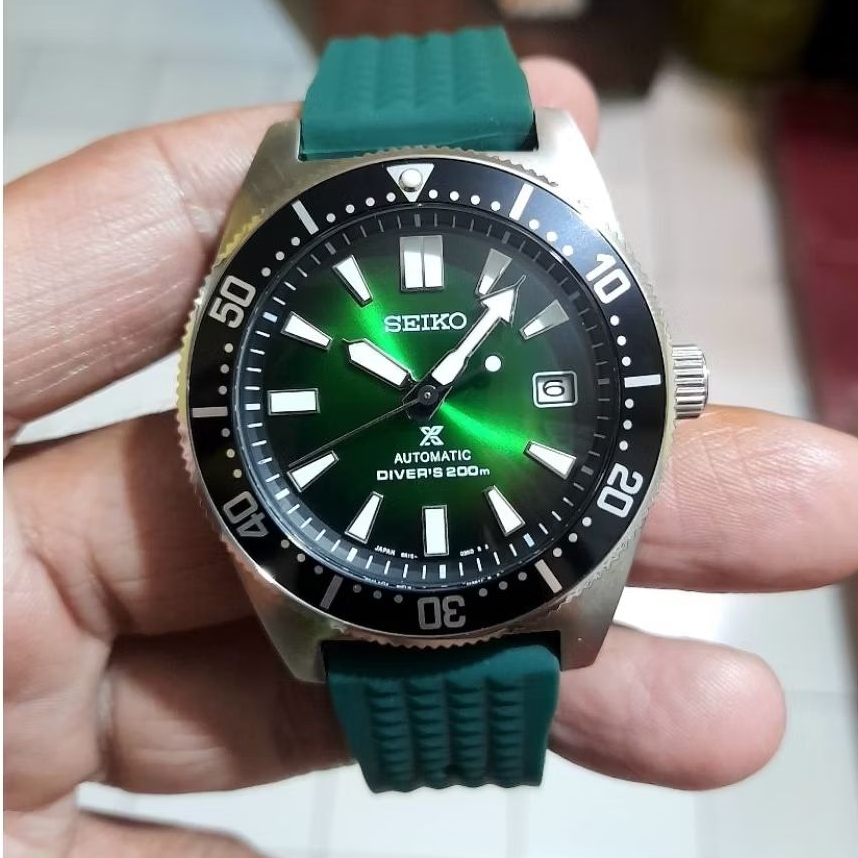 seiko mod 62mas jade green dial nh35 automatic movement