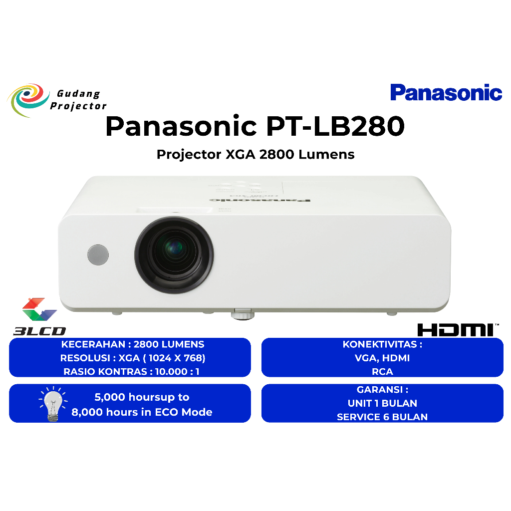 Proyektor Second Panasonic PT-LB280 HDMI 2800 Lumens