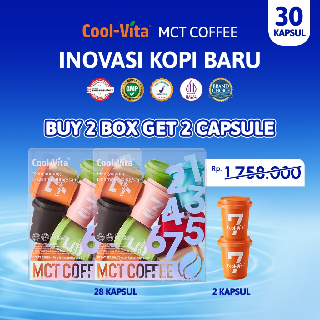 Inovasi Kopi Diet Baru Coolvita Big Box MCT Coffee Mix 28 Kapsul dengan Varian Rasa yang Enak dan Ni