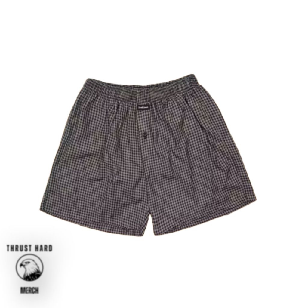 Celana Boxer celana pendek motif Kotak - kotak Pria Wanita Celana Pendek Model Kancing Saku - SHORTP