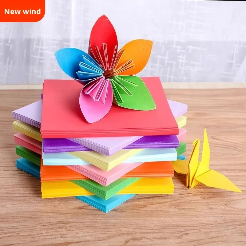 Kertas Origami Bolak Balik / Kertas Origami Polos / Kertas Origami Warna Pastel / Berbagai Ukuran / 