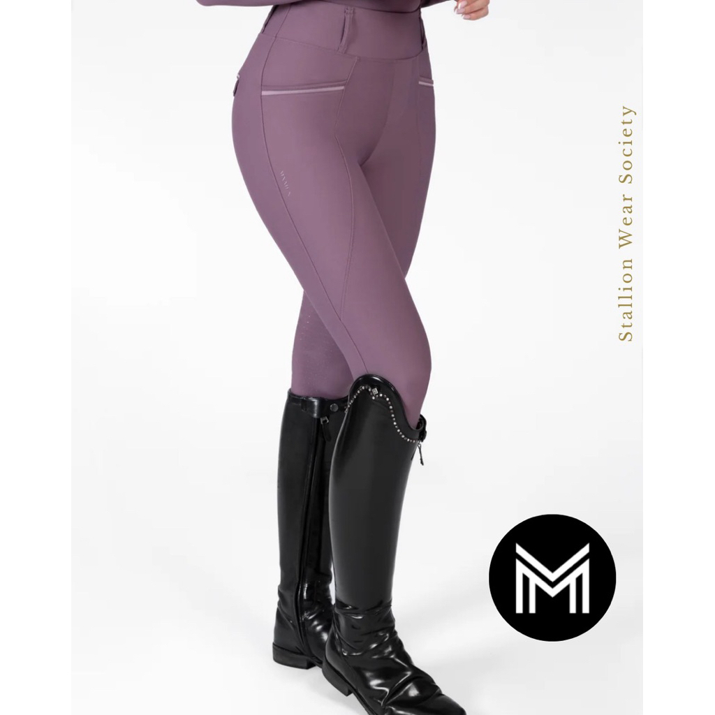 MAXIMILIAN PRO RIDING LEGGINGS PLUM CELANA BERKUDA WANITA EQUESTRIAN