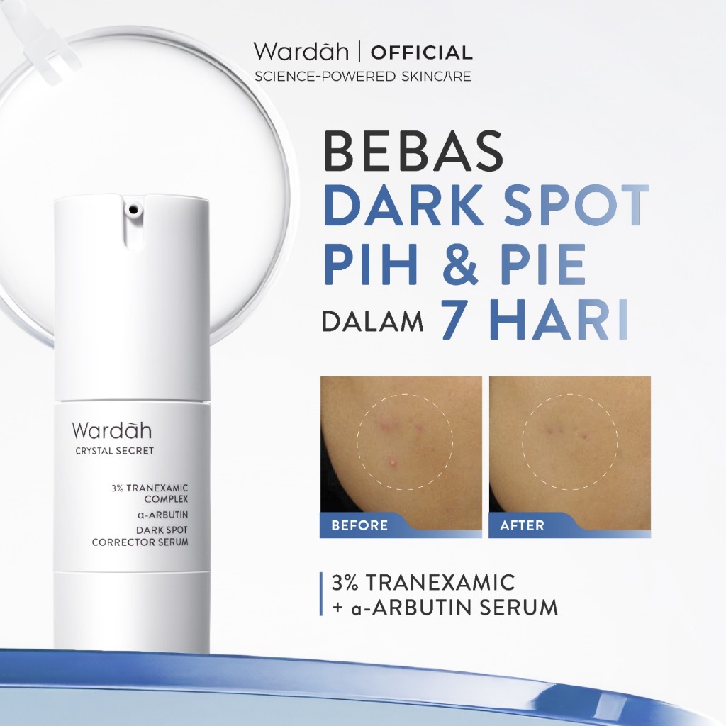Wardah 3% Tranexamic Acid + Alpha Arbutin Crystal Secret Dark Spot Brightening Serum 20 ml - Serum D