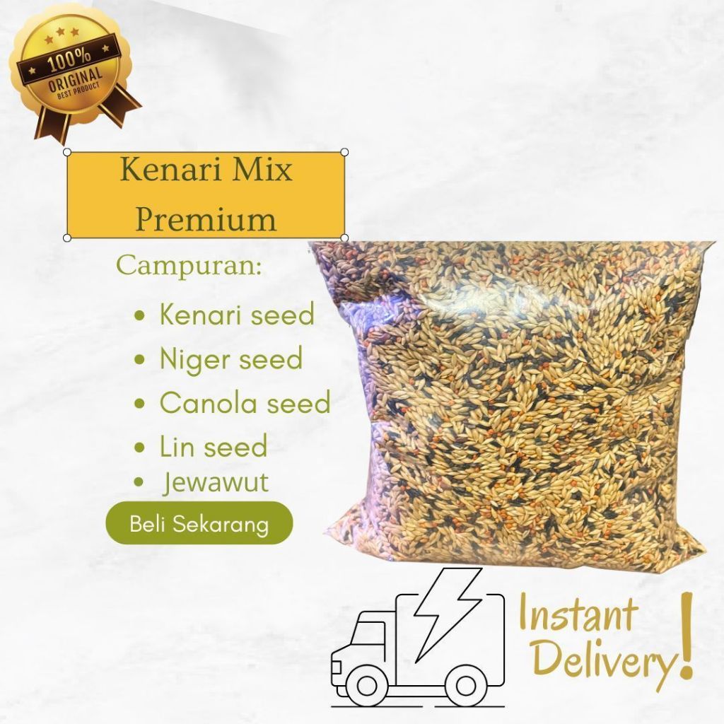 Pakan Kenari Mix Premium Khusus Kenari Finch Blackthroat Yorkshire Redsiskin 1kg