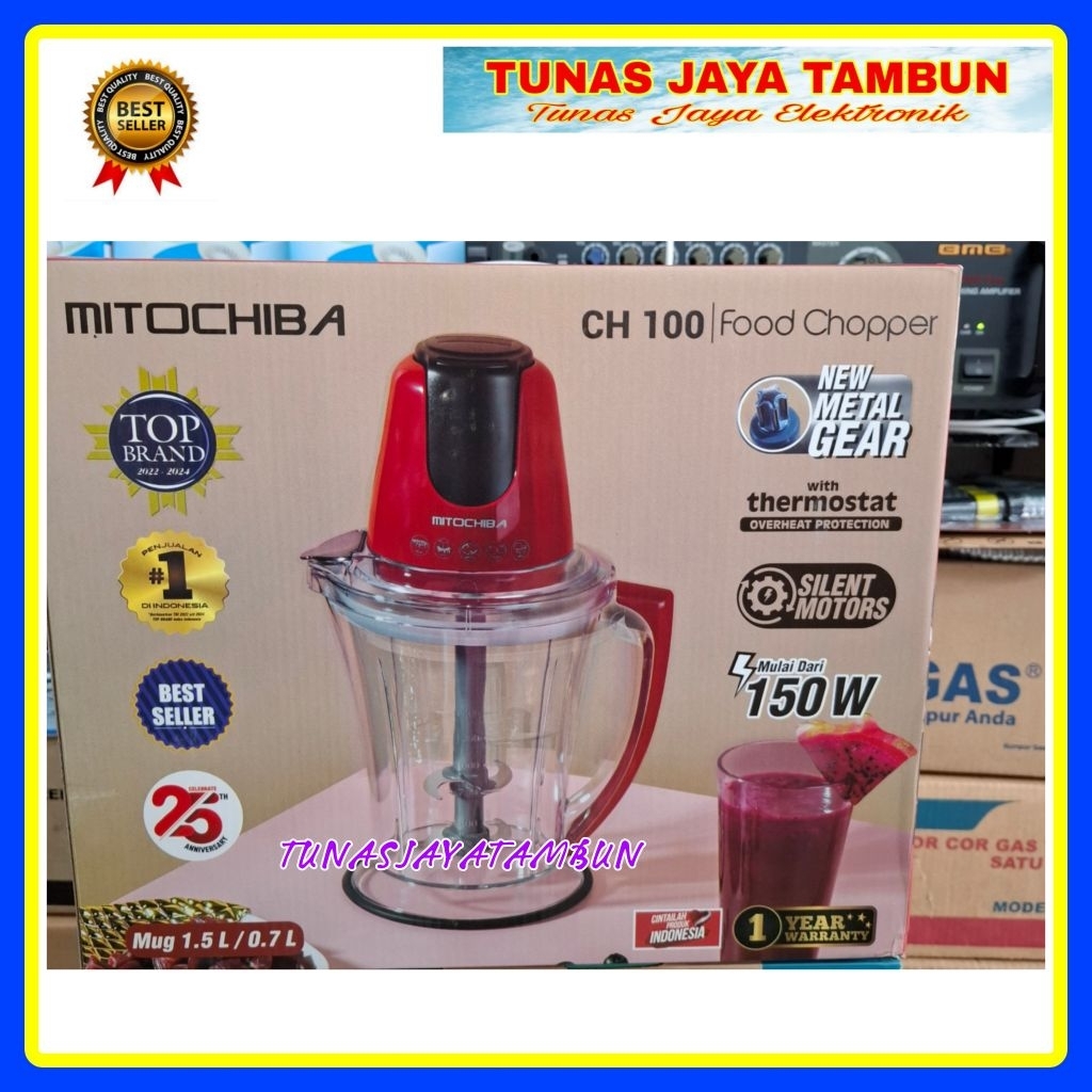 CHOPPER MITOCHIBA CH 100 / FOOD PROCESSOR MITOCHIBA 1.5 LITER CH 100 / MITOCHIBA CH 100 2 LITER
