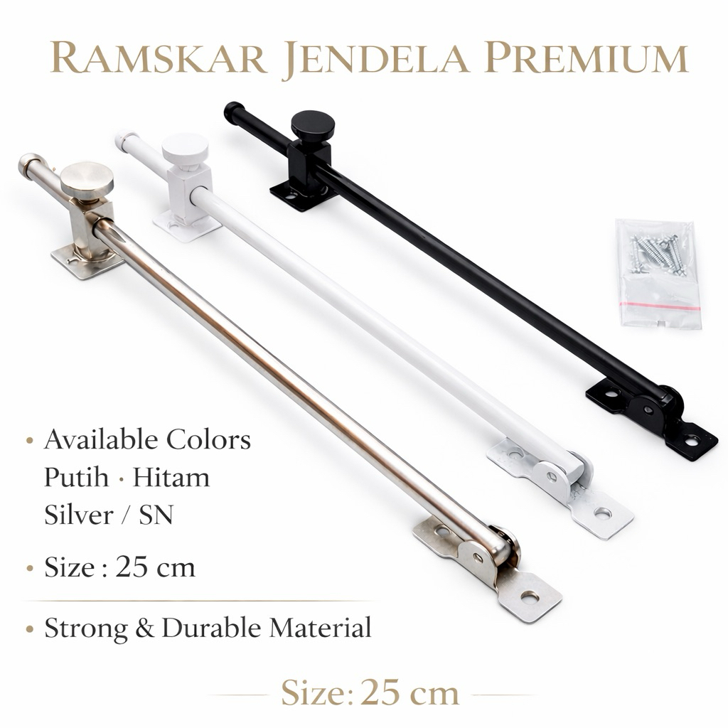 PROMO Lamskar Penahan Jendela Panjang 25cm Kualitas Premium