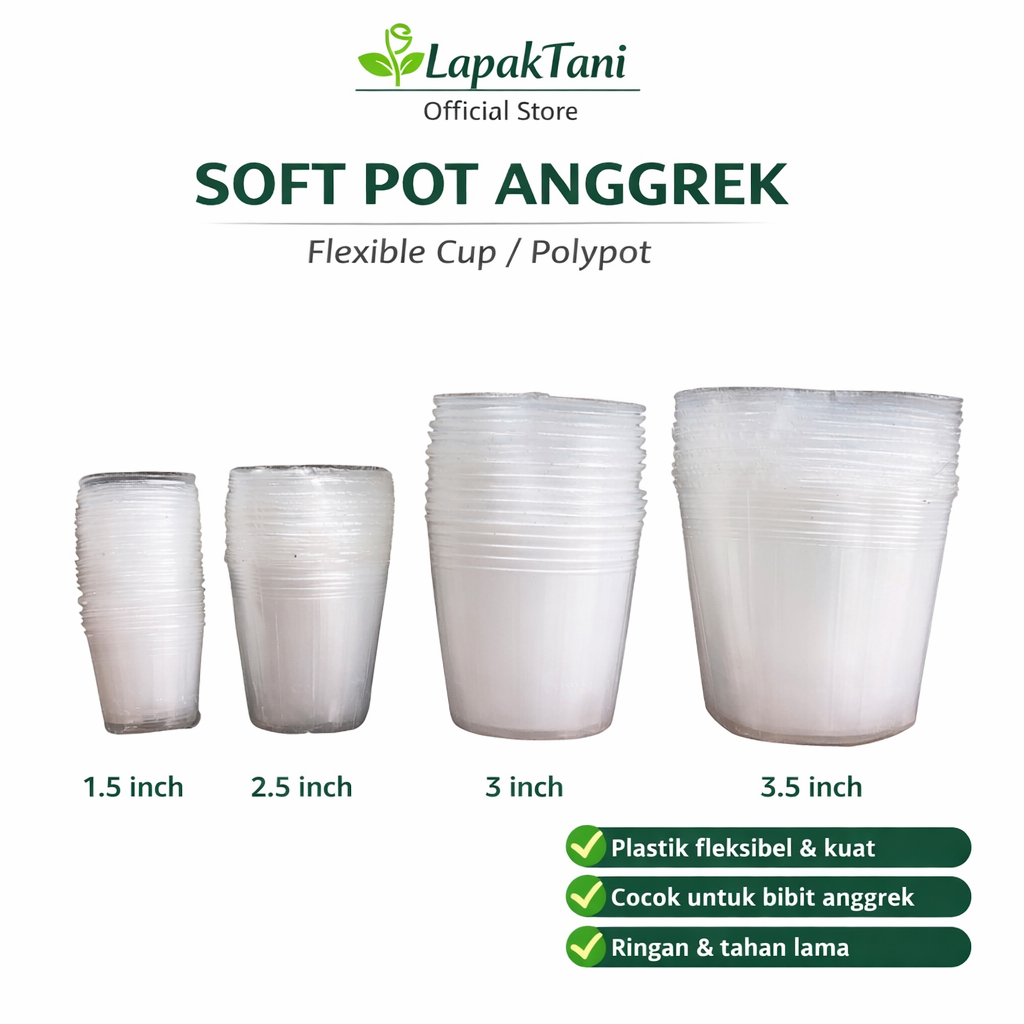 Pot Anggrek / Soft pot anggrek / Fleksibel cup - polypot