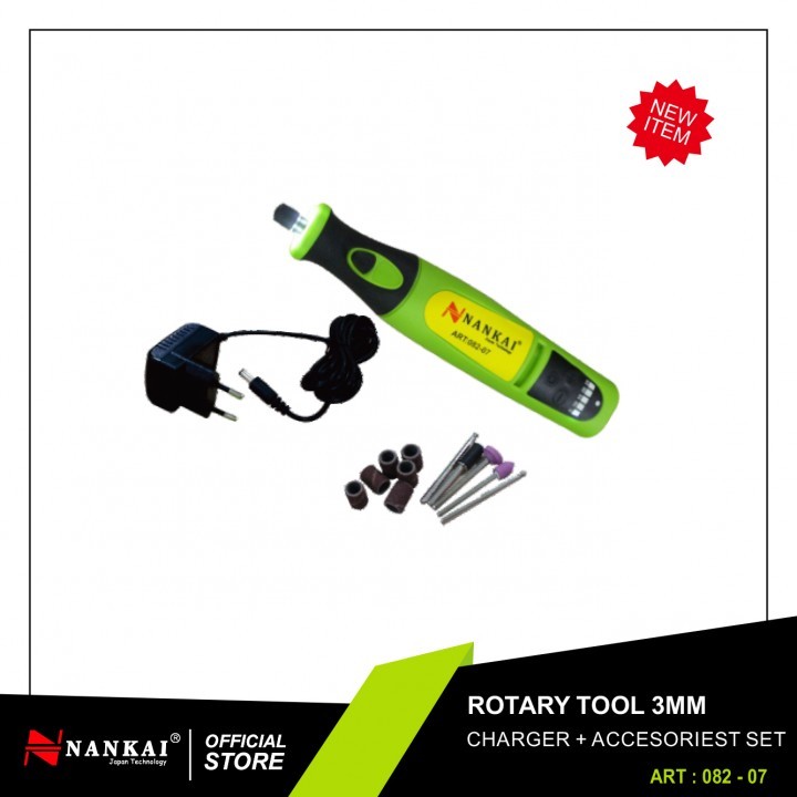ROTARY TOOL 3MM CHARGER + ACCECORIES SET NANKAI