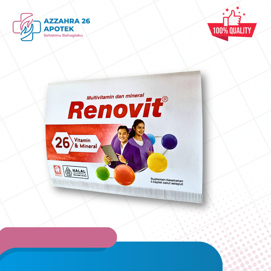 Renovit Multivitamin & Mineral Strip 4 Kandungan Lengkap untuk Sehat