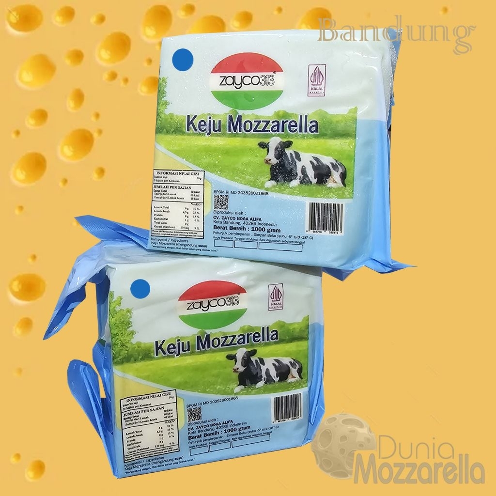 Zayco Biru Mozzarella Cheese 1 Kg