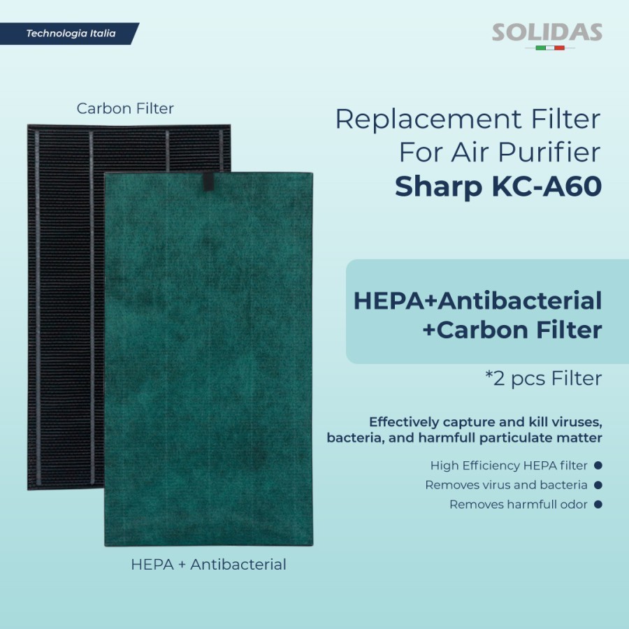 Hepa Filter Air Purifier Sharp KC-A60/FZ-A60HFE/HEPA+Carbon Replacement Sharp Air Purifier Filter