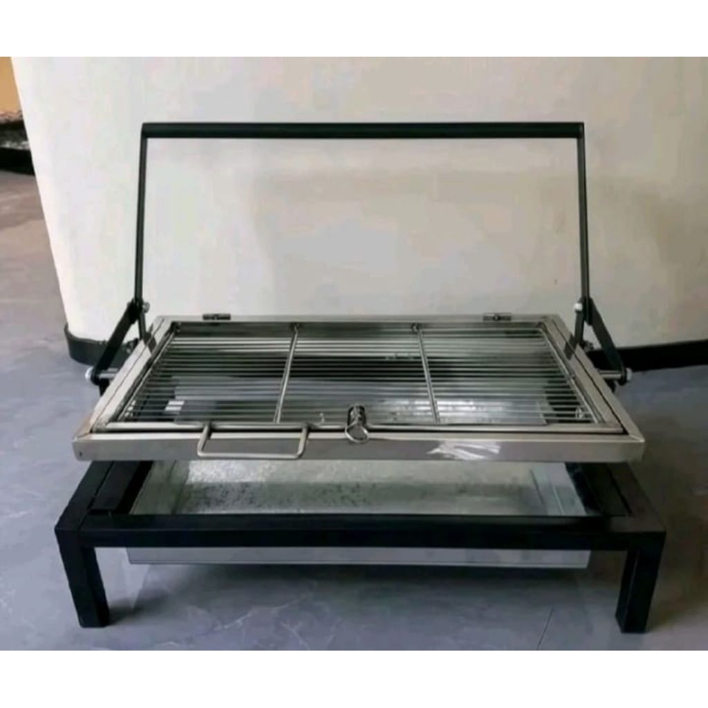 terbaru modern panggangan BBQ 60x30 yang bisa di bulak balik BBQ jagung ikan daging dan 3 ekor ayam 