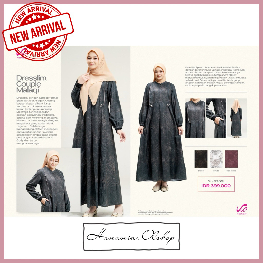 DISKON RABBANI - NEW ARRIVAL Dresslim Couple Malaqi Rabbani | couple rabbani | couple lebaran | dres