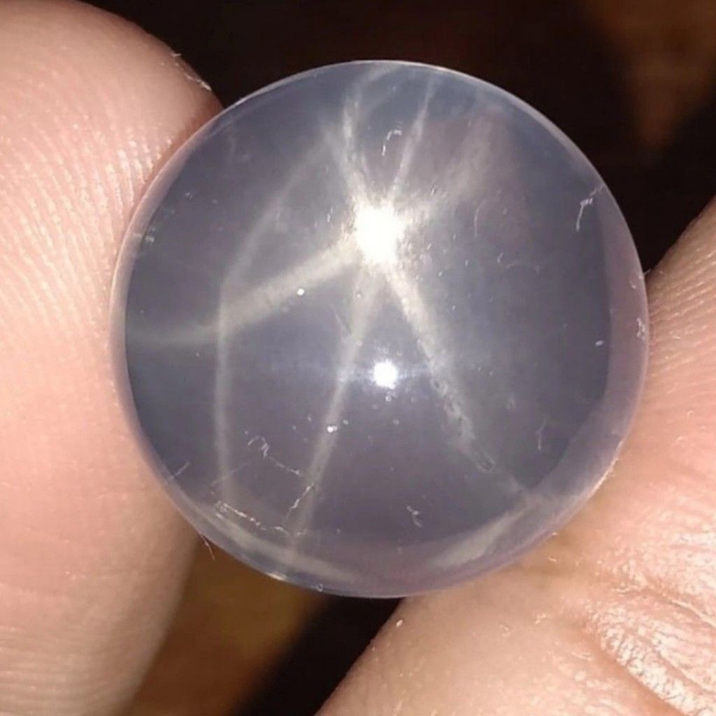 natural rose quart star cat eye besar 18ct rose quart star mata kucing