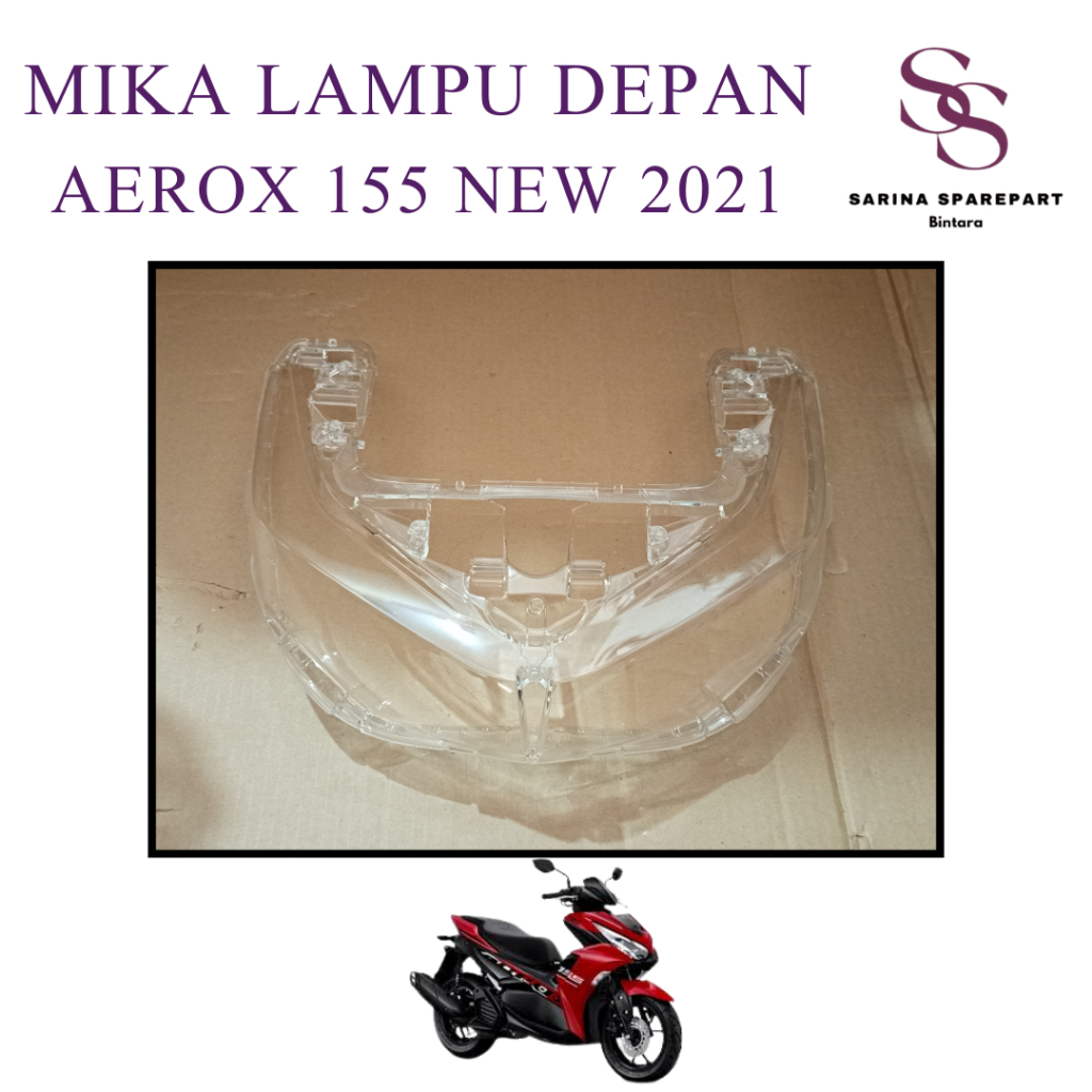 Mika Kaca Lampu Depan Yamaha Aerox All New 2021-2024 Mika Lampu Depan Aerox 155 New Tensi