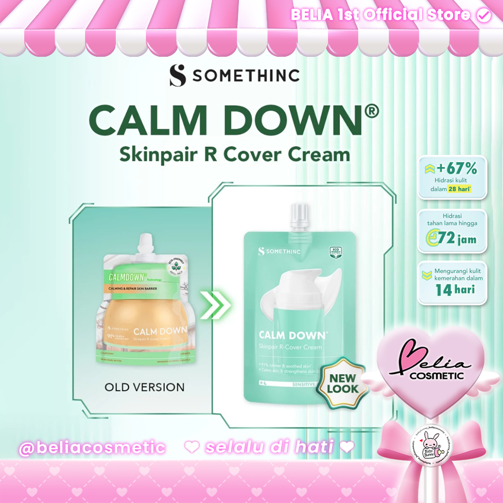 ™ BELIA ™ SOMETHINC Calm Down! Skinpair R-Cover Cream Moisturizer SACHET Kemasan Refill 50gr