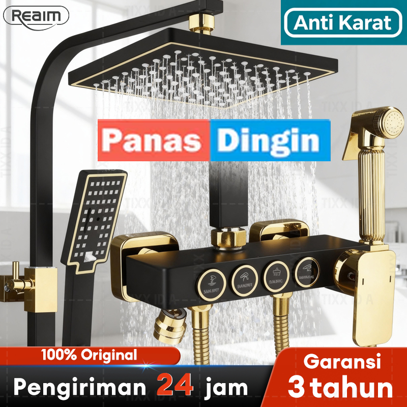 Shower kamar mandi shower mandi 4 in 1 shower set shower panas dingin shower stainless Anti Karat