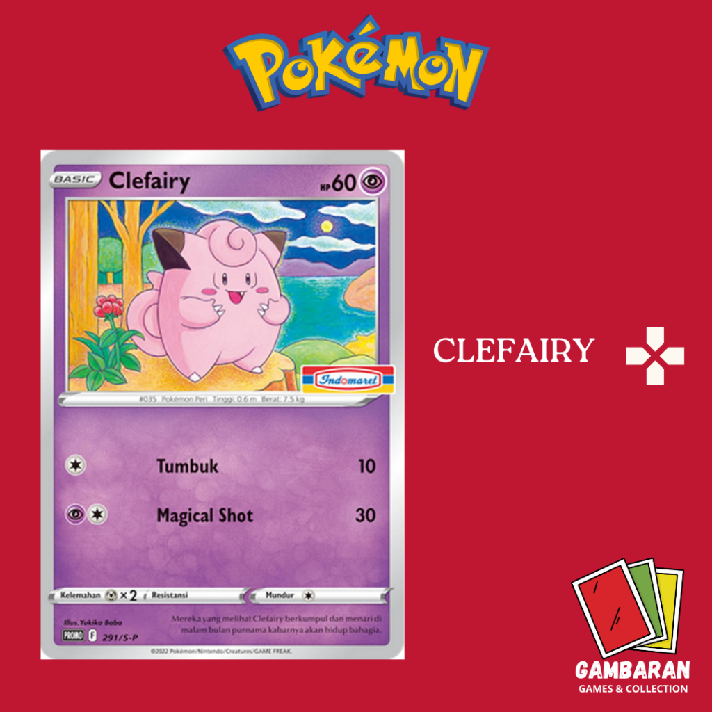 Clefairy Promo Indomaret 291/S-P Kartu Pokemon Indonesia TCG