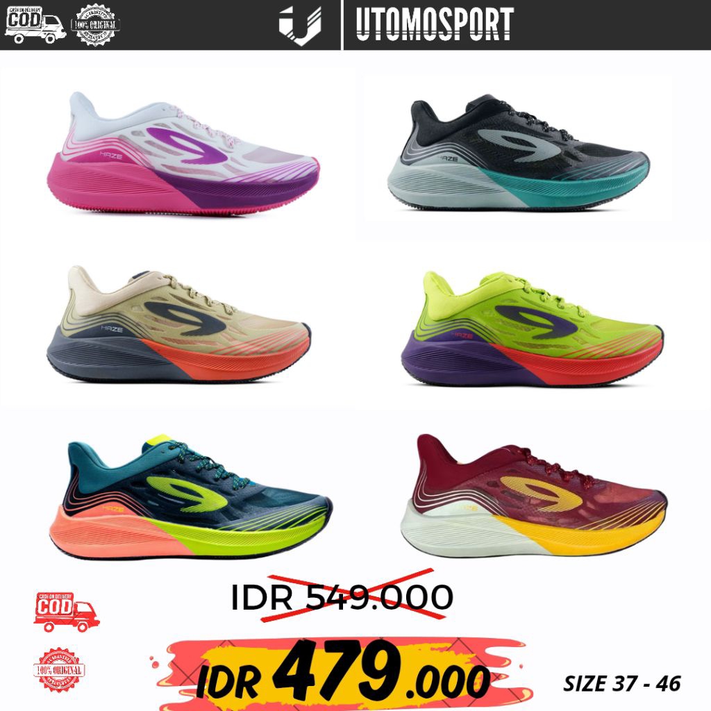 SEPATU RUNNING NINETEN 910 HAZE VISION Original