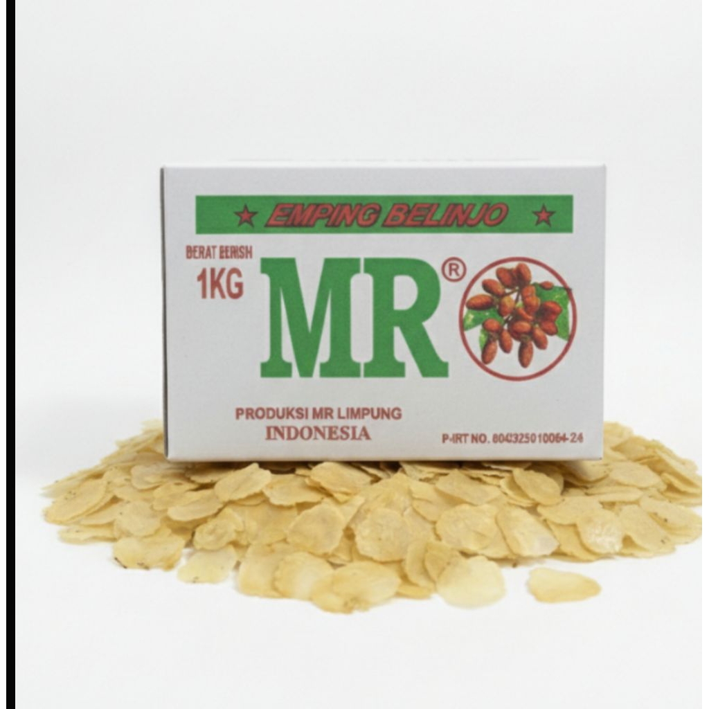 1kg MR Emping Melinjo Mentah, Siap goreng - Renyah gurih Super Tipis
