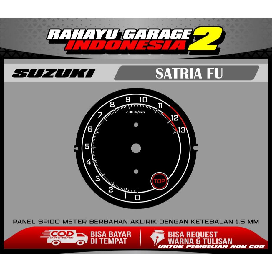PAPAN SPEEDOMETER CUSTOM SUZUKI SATRIA FU