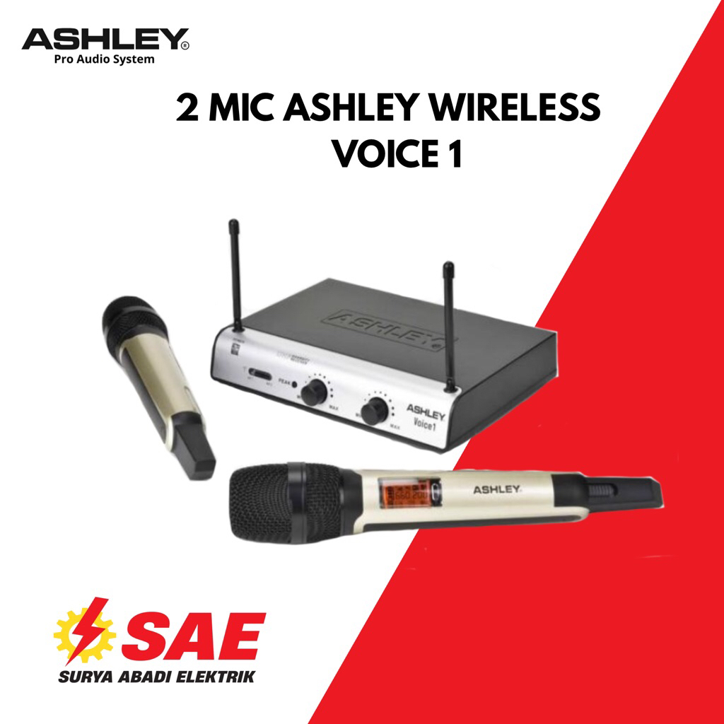 Mic Wireless Ashley Voice 1 UHF 50m Jarak