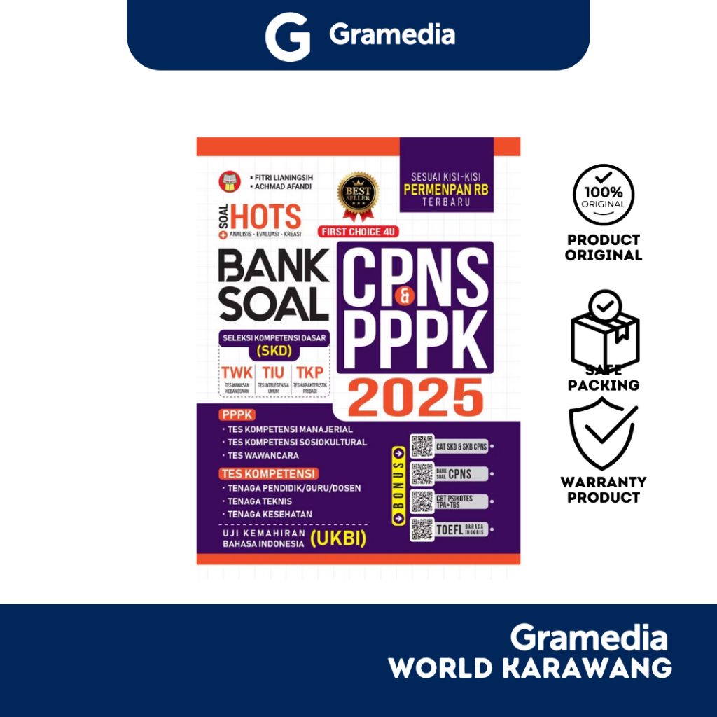 Gramedia Karawang - Buku Referensi -  Buku Bank Soal CPNS & PPPK 2025 - Fitri Lianingsih, Achmad Afa