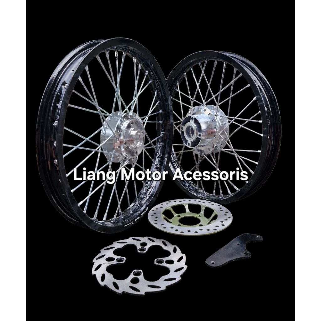 Sepaket Velg VRossi Ring 17 Tromol Set Jari2 - Honda Sonic 150 R. Bonus Piringan Dan Breket