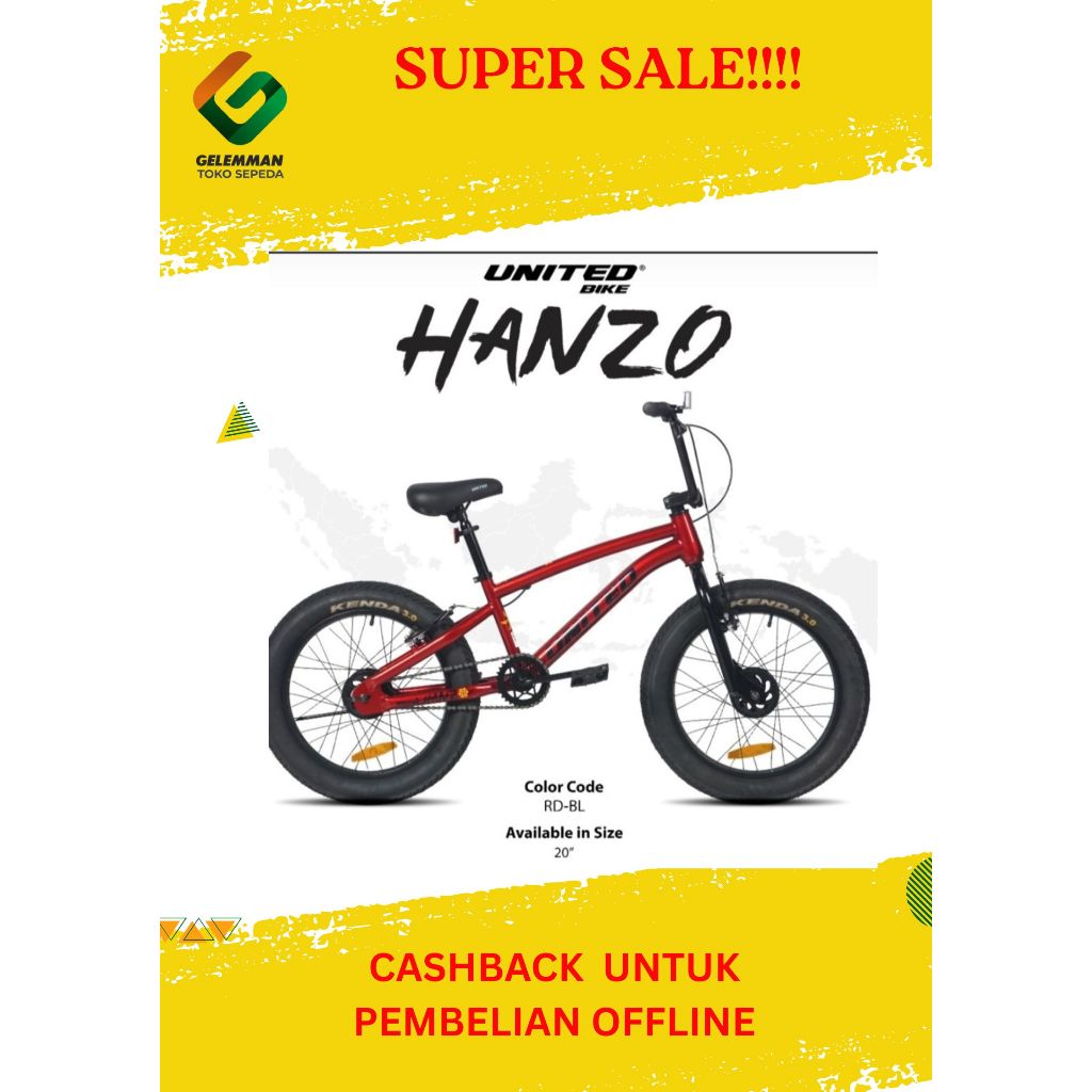 Sepeda BMX United Hanzo (20 Inch) New
