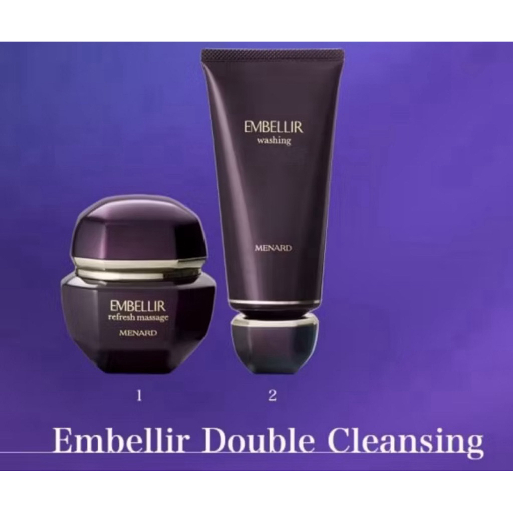 Menard Embellir Double Cleansing (Refresh Massage AK160/ Washing AK 130ml)