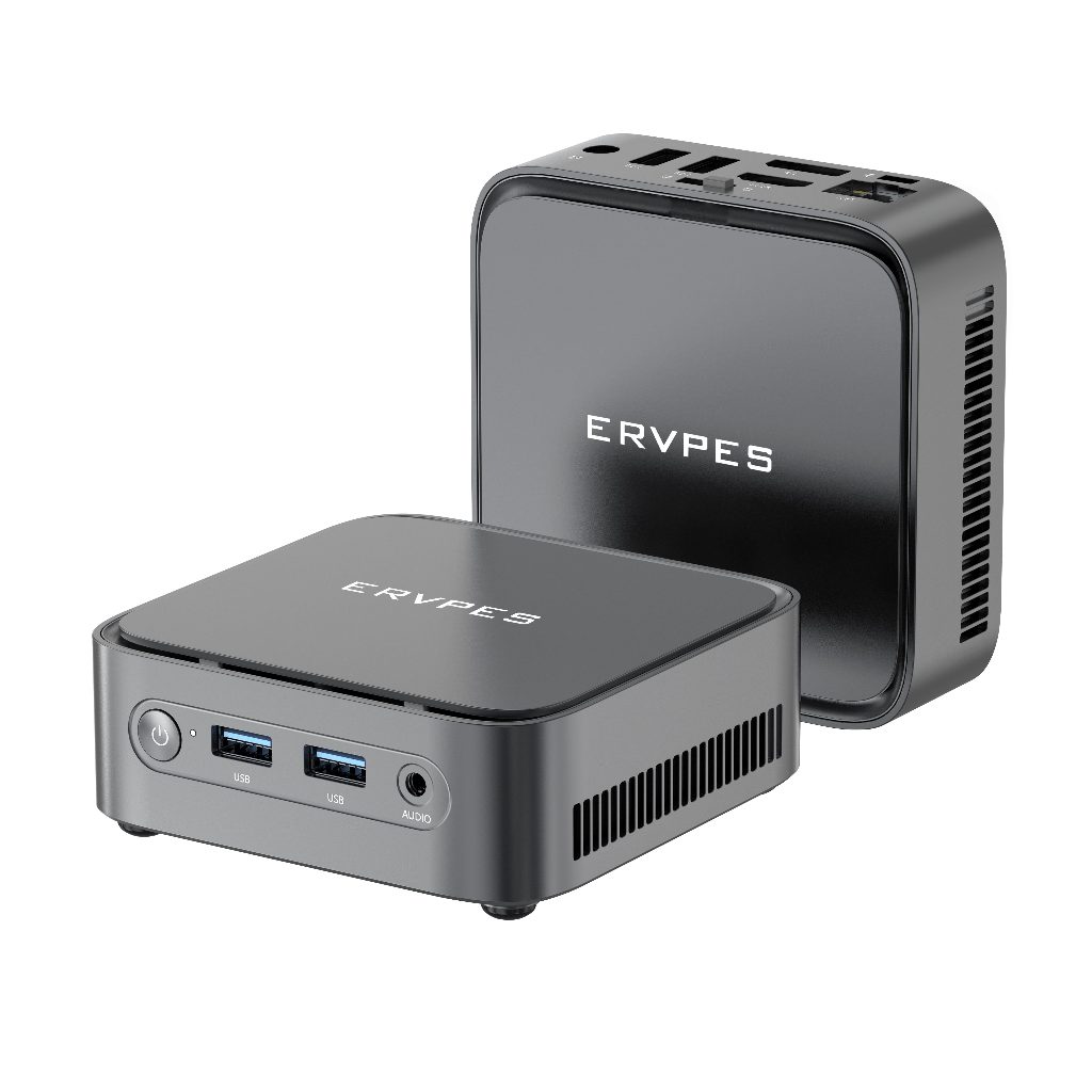 ERVPES E1 Mini PC AMD R3 3250C 8GB+256GB Win11 DDR4 WiFi 6 Bluetooth 5.0 4K 3 Layar HDMI DP Komputer