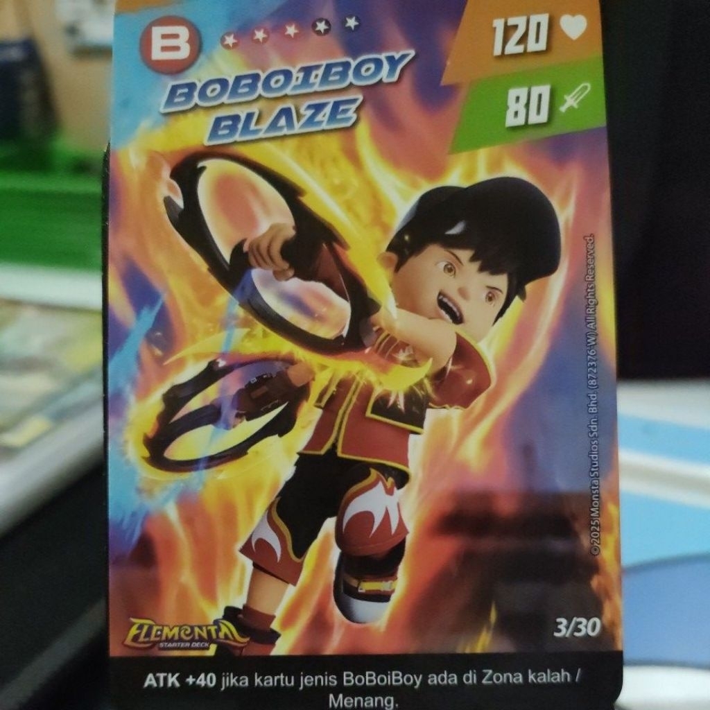 Monsta Galaxy Card Pek Elemental Kartu BoBoiBoy Blaze Limited Edition