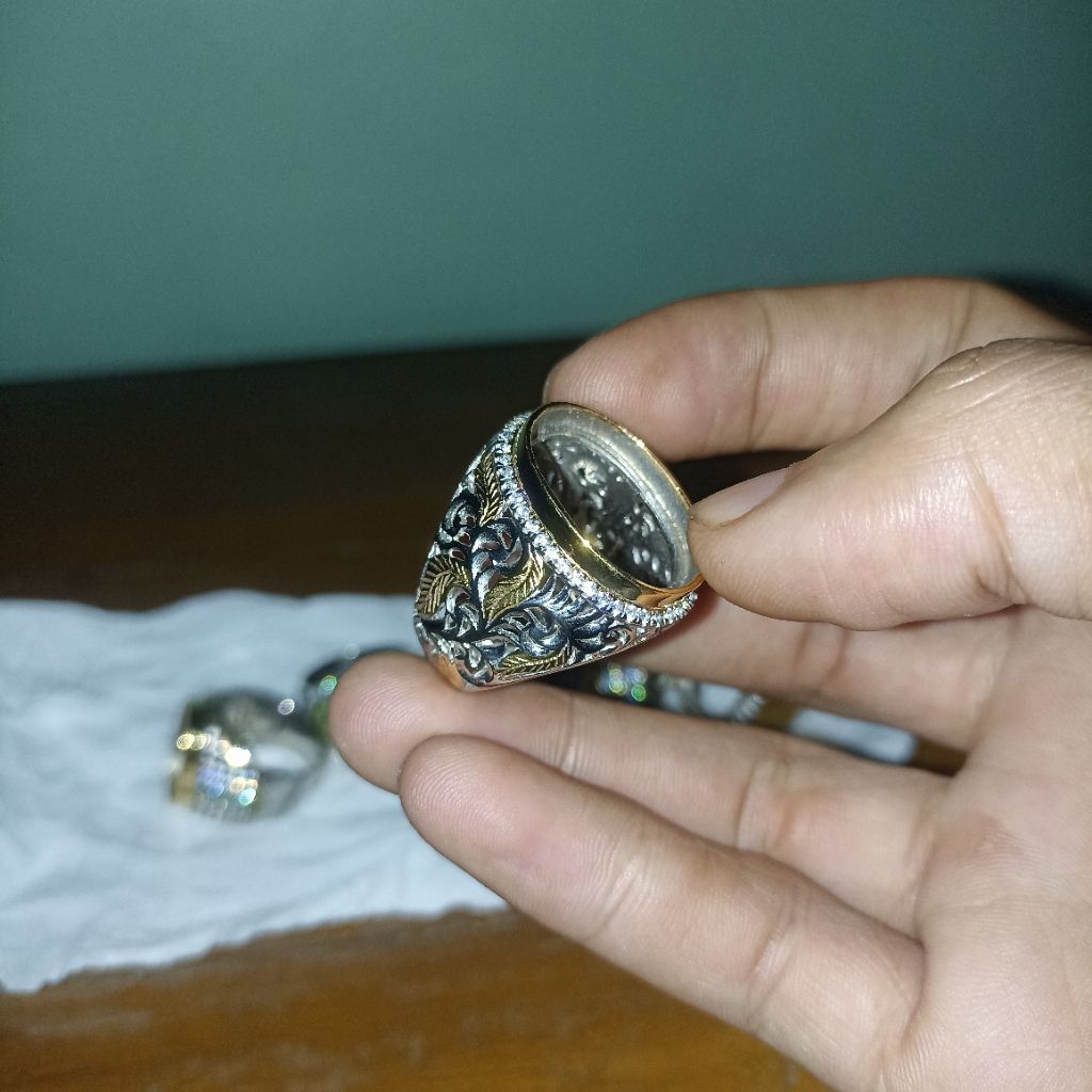 EMBAN BATU AKIK IKETAN BATU AKIK RING BATU AKIK CINCIN BATU AKIK BAHAN KUNINGAN SARI SUPER