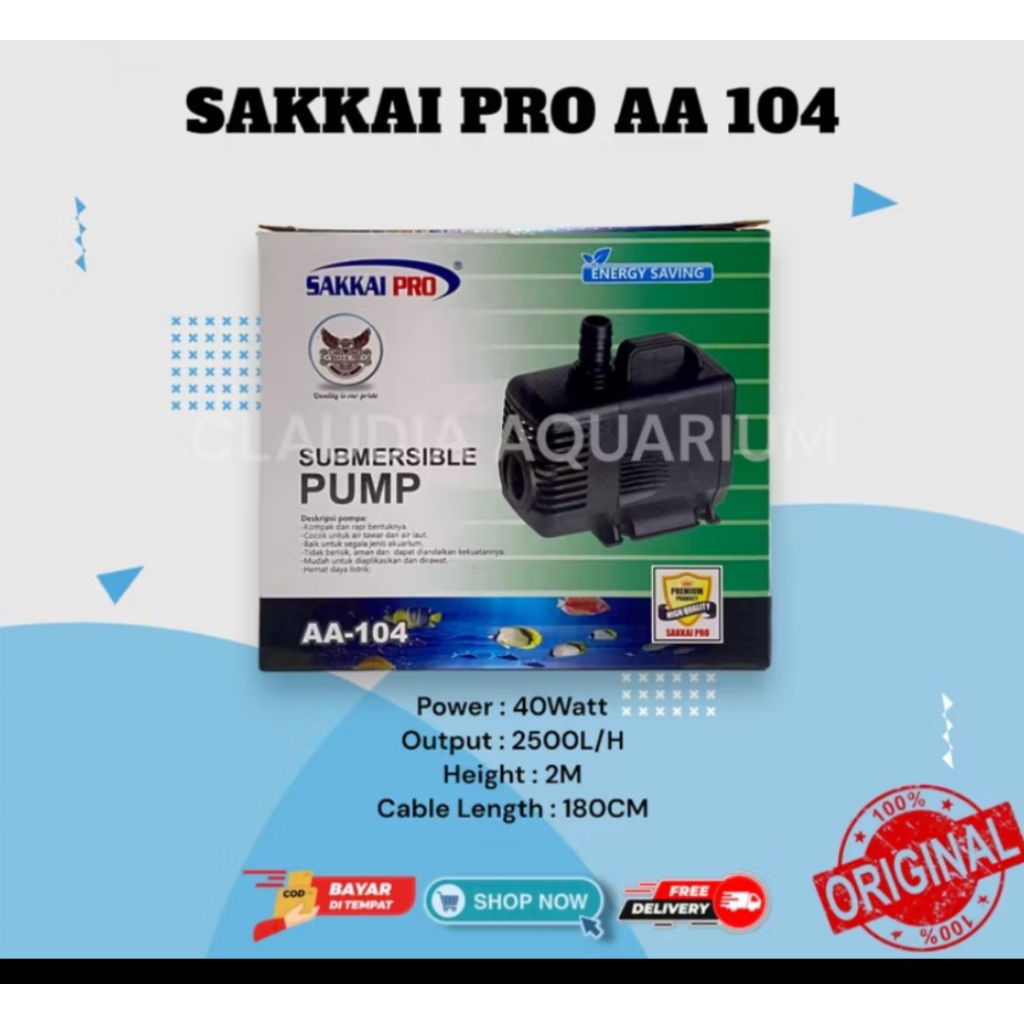 Pompa celup kolam akuarium sakkai pro aa 104