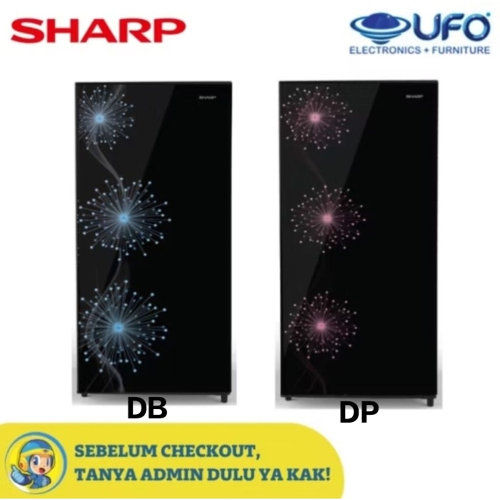 KULKAS SHARP SJX197MGDP / SJX197MGDB LEMARI ES 1 PINTU