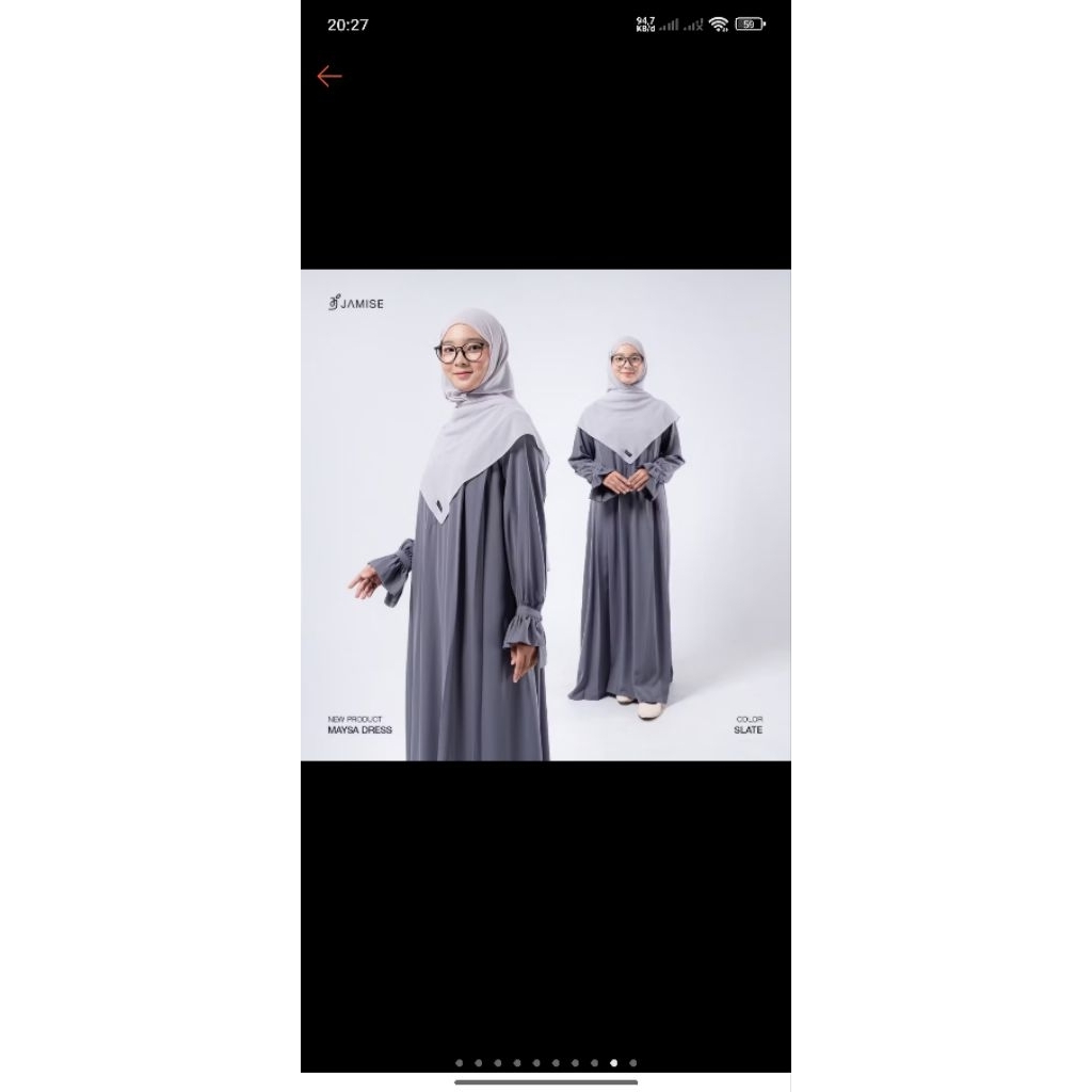 New MAYSA DRESS JAMISE ukuran XS warna slate