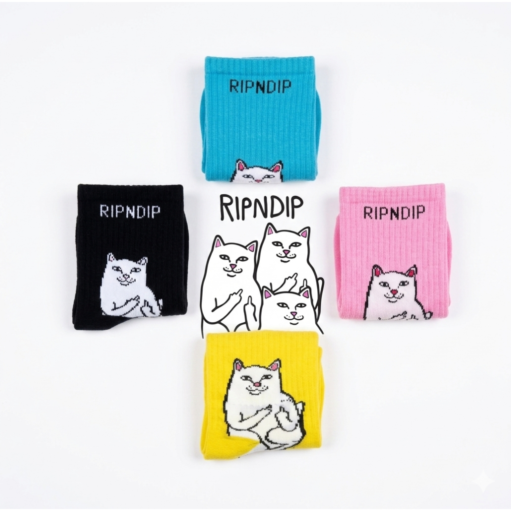Kaos Kaki Oldschool Skate RipnDip Casual Pria Wanita