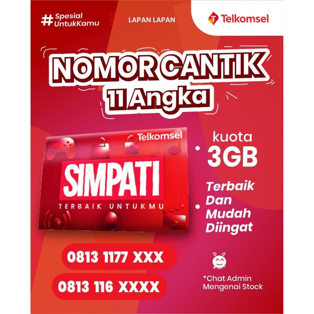 NOMOR 11 DIGIT SIMPATI KUOTA 3GB