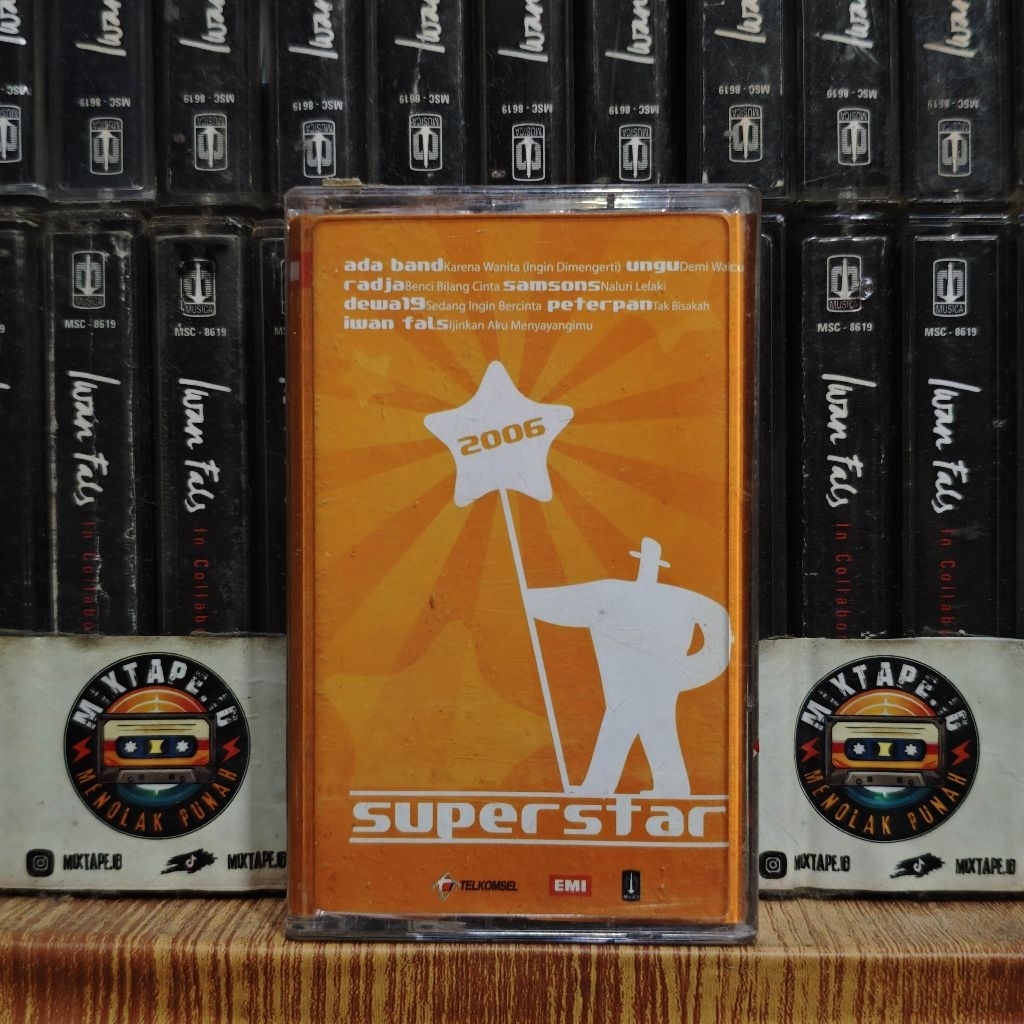 Kaset - Super Star 2006 - Kompilasi Indonesia - Dewa 19, Peterpan, Radja, Ada Band, Ungu, Samsons, I