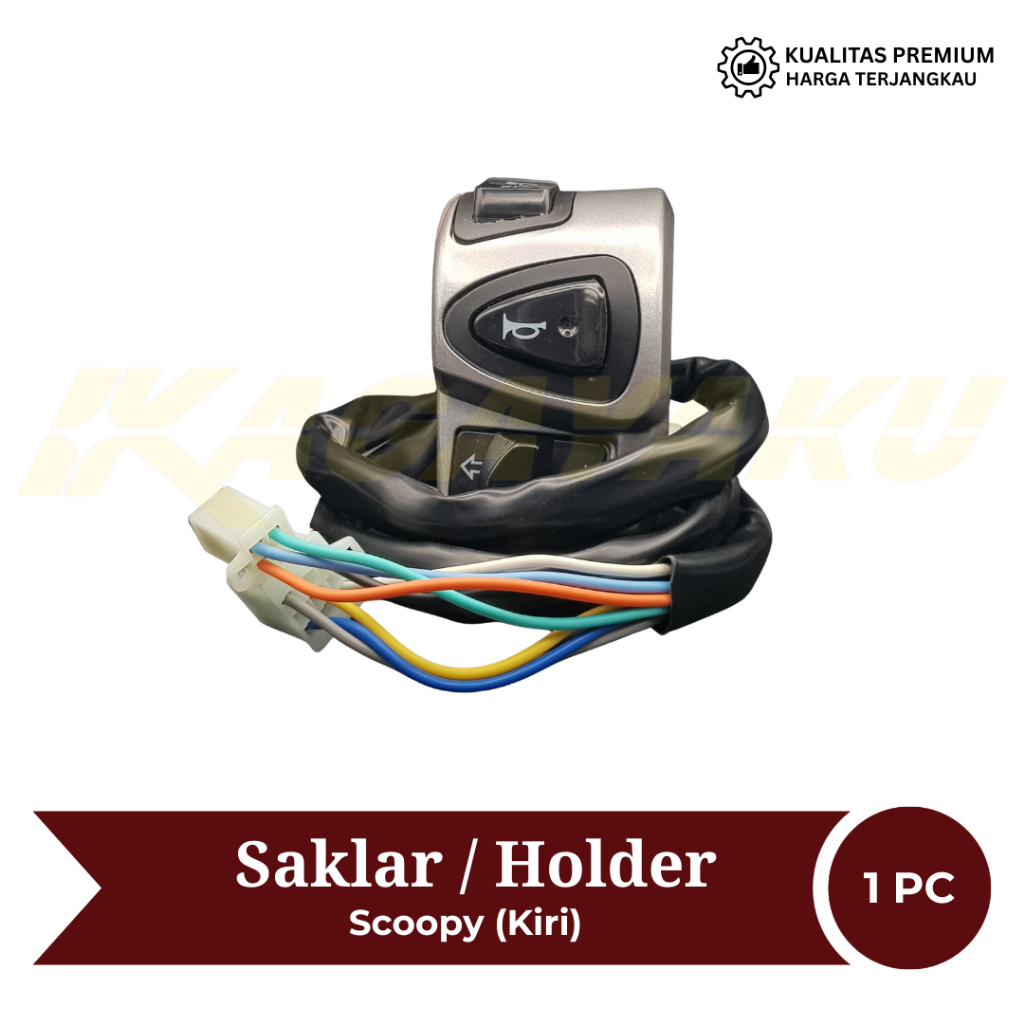 Holder L / Saklar Kiri Honda Motor Scoopy / Tombol Lampu Klakson Utama Ori Kagayaku