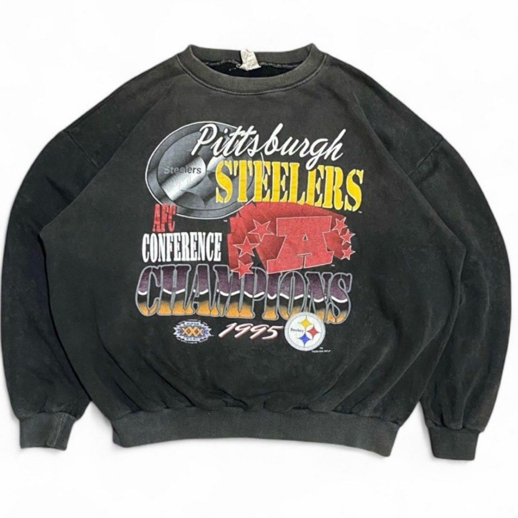 Vintage NFL Steelers 1995 Conference Champions Sweater | NOT NHFL Crewneck vtg nfl streetwear skena 