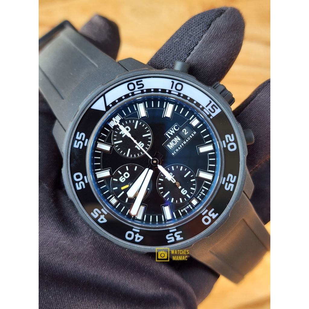 Jam Tangan Luxury Sporty Original IWC Chronograph Aquatimer Galapagos Islands Edition Automatic Swis