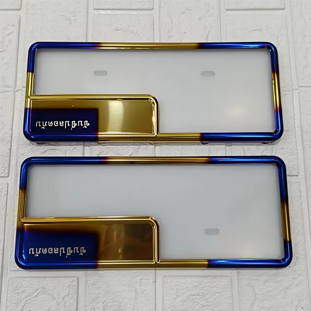 Variasi Cover Bingkai Plat Nomor Two tone Thailand Thailan 2tone BG nopol motor