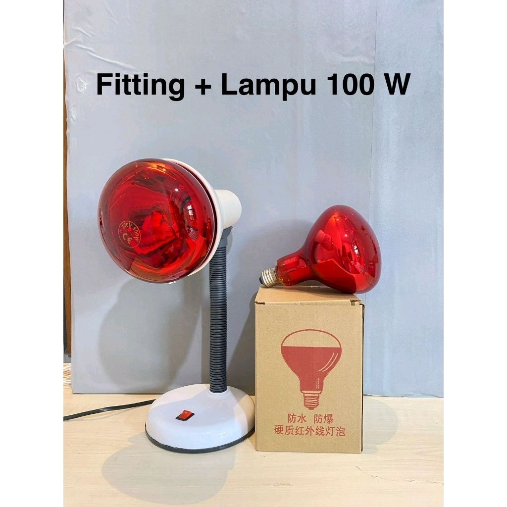 AEBRAND Lampu Infrared 100W Bohlam Terapi Sinar Merah Fisioterapi Pegal Otot - Lampu Infrared Fisiot
