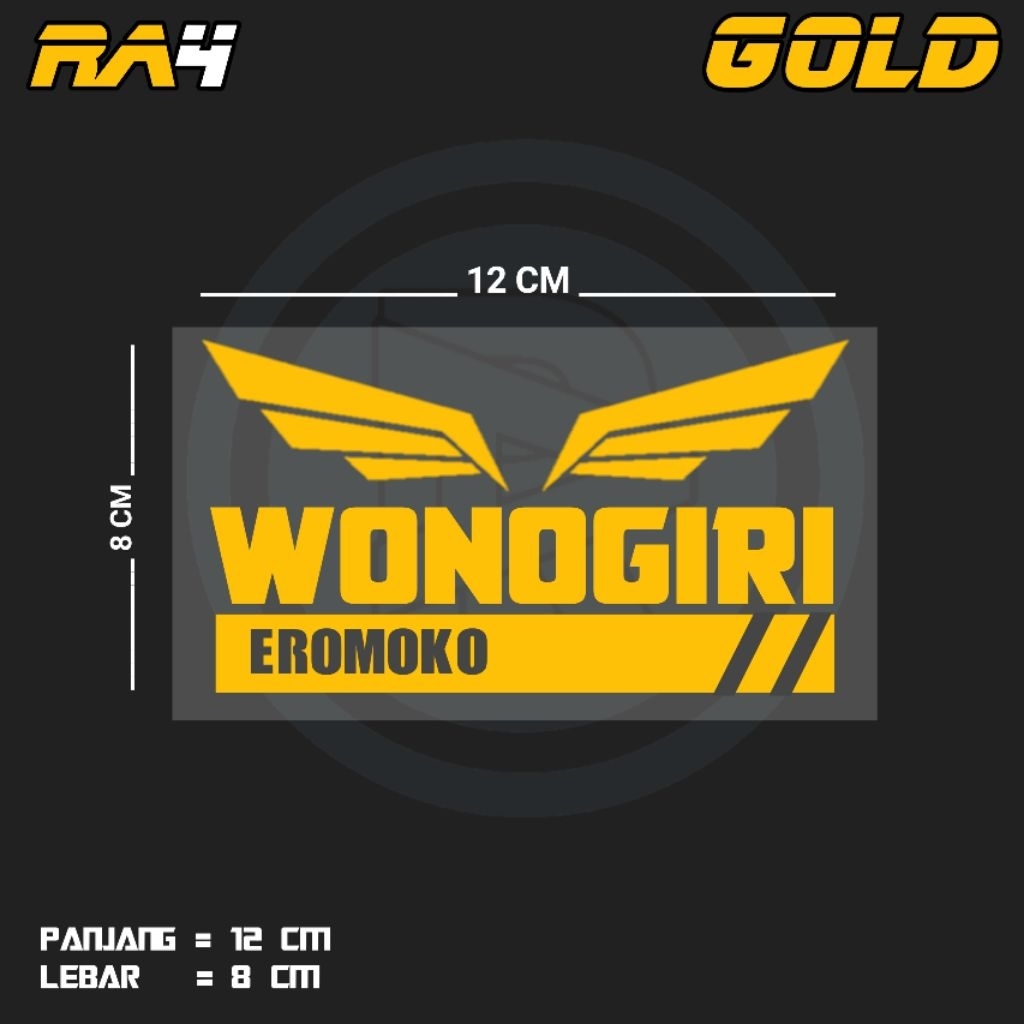 STIKER CUTTING TULISAN WONOGIRI EROMOKO | RA4 KEC
