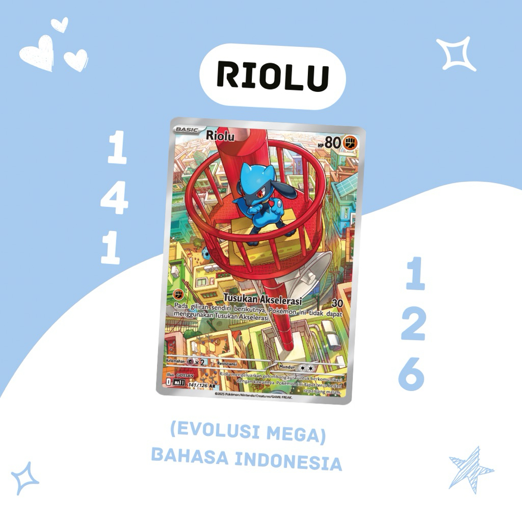 Riolu AR MA1 141/126 Pokemon TCG Indonesia