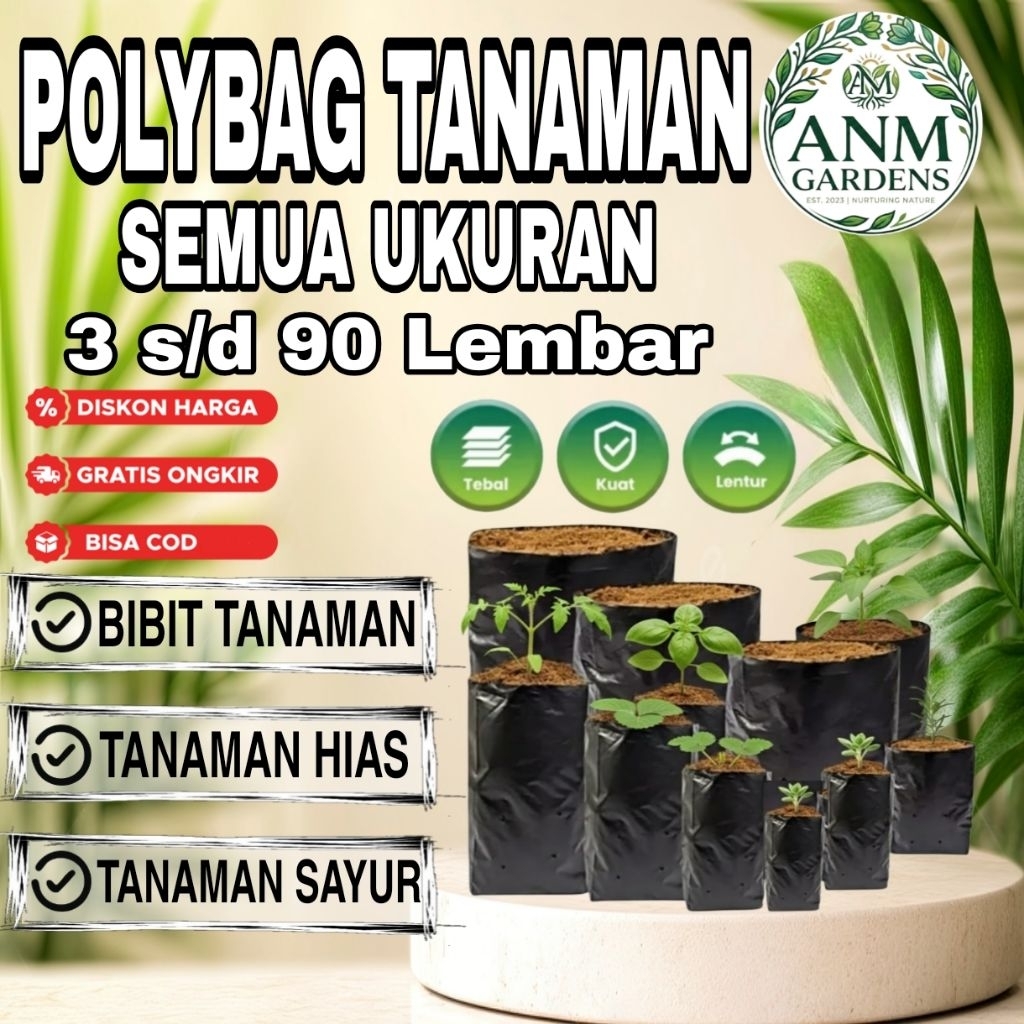 Polybag Polibag Tanaman Berkualitas Berbagai Ukuran Termurah Tebal Polibag Pot Plastik