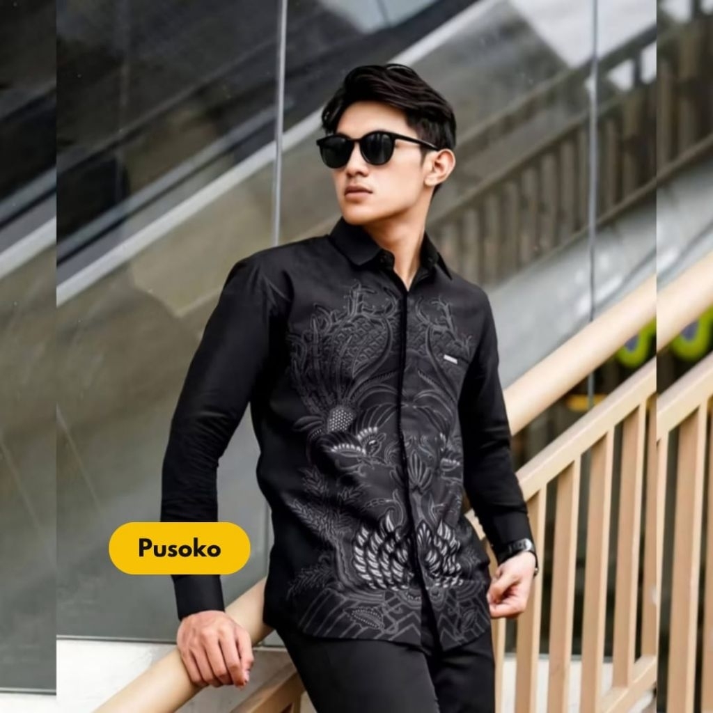 Batik Pria Cakrawala Lengan Panjang Casual - Kemeja Batik Pria Dewasa Lengan Panjang Keren