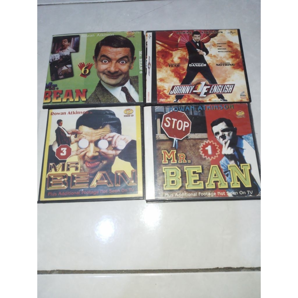 Koleksi vcd mr bean, ada 4judul 5pcs, kualitas vcd asli, kondisi ok pernah dipakai, harga 4judul 5pc