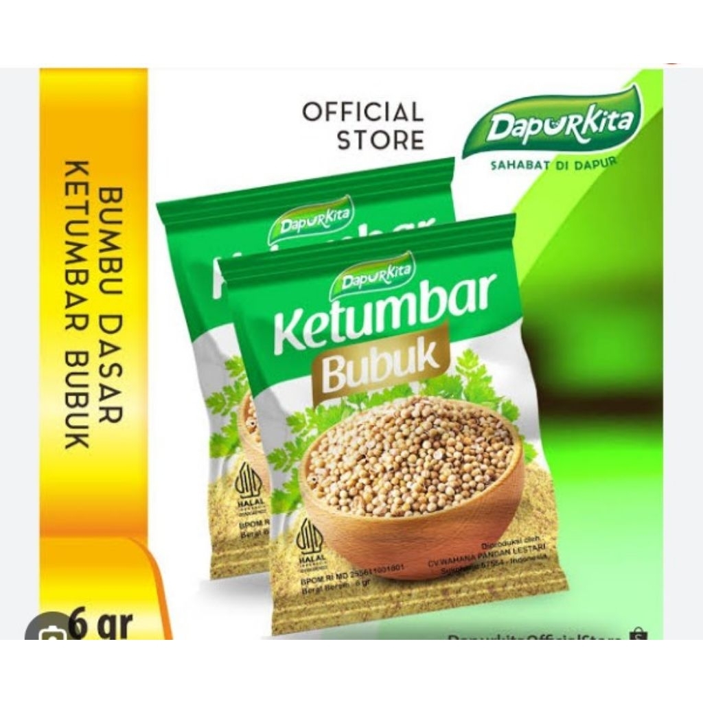 ketumbar bubuk dapur kita 6gr sachet